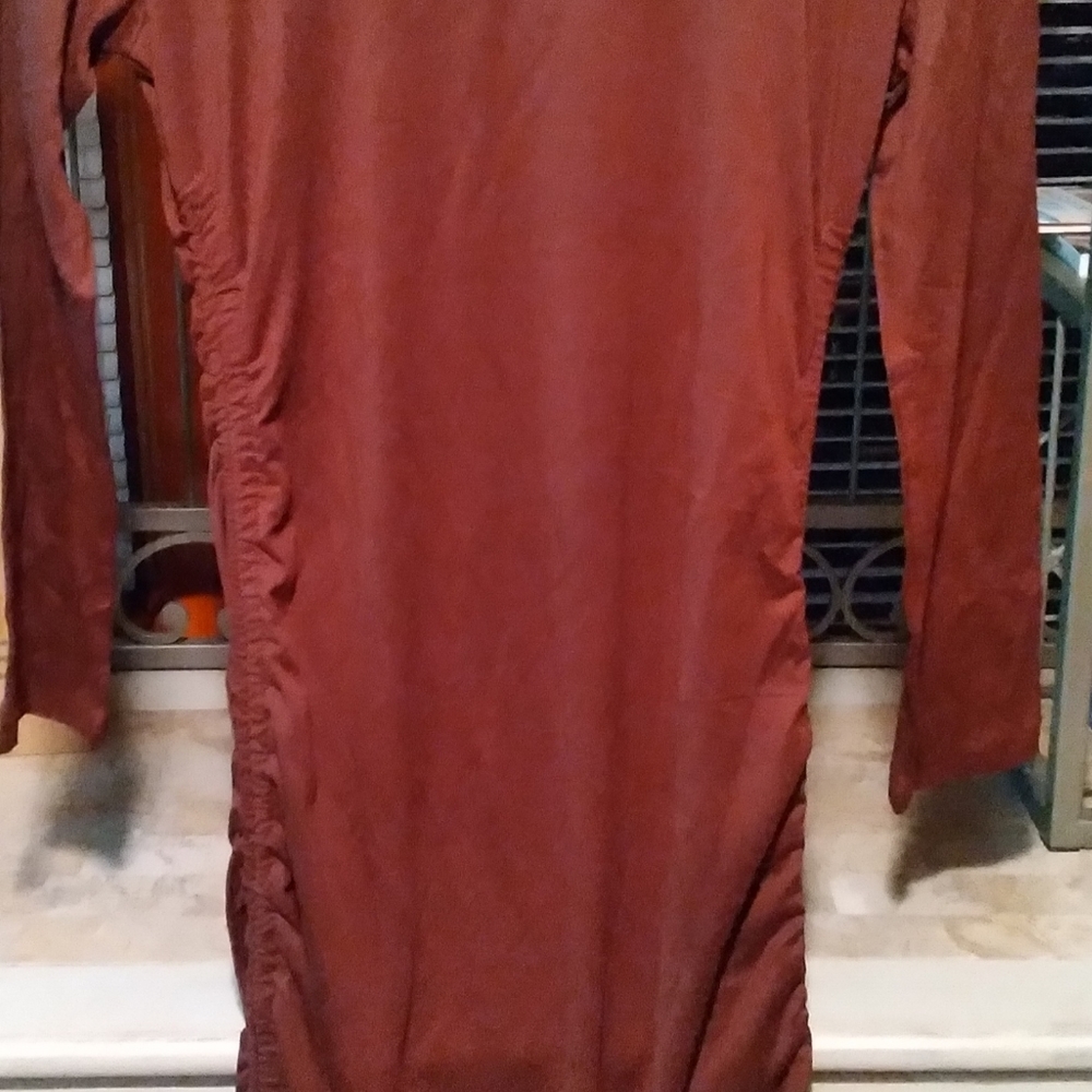 Romwe long sleeve brown dress E8